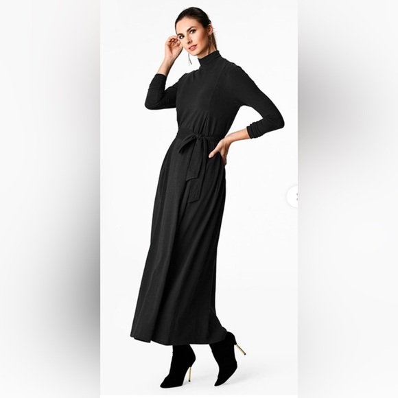 Zapelle Godet Inset Cotton Jersey Shift Dress - Picture 2 of 3